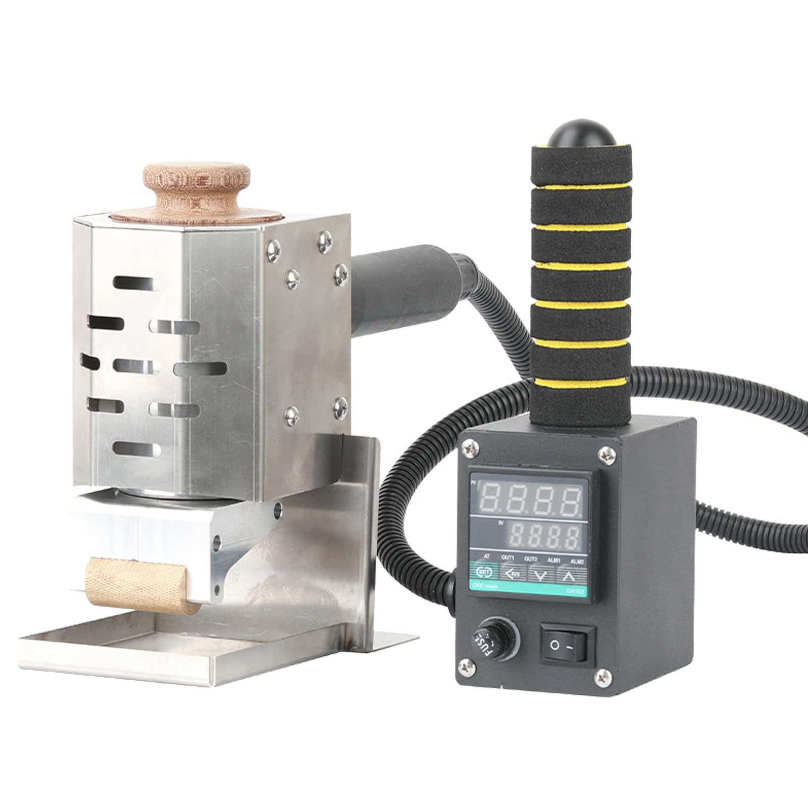 Komercyjna maszyna do nakładania kleju na gorąco, ręczny dozownik kleju na gorąco o mocy 150 W, regulowana temperatura 50–300°C, aplikator kleju 50 ml/150 ml, do opakowań i skóry (150ml)