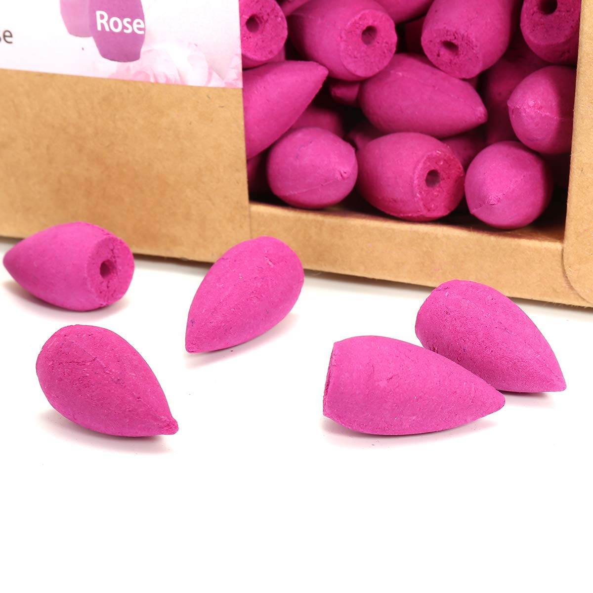 120Pcs 3 Box Backflow Weihrauchkegel Sandelholz Lavendel Rose Gemischte Natürliche Räucherstäbchen Küche Weihrauch Duftende Kegel Dekorationen