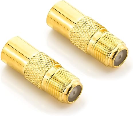 deleyCON Antenna SAT Adattatore Cavo Coassiale per Plug Adapter Femmina IEC Connettore Accoppiatore Maschio Cavo Coassiale Pezzi Placcato Oro deleyCON Antenna SAT Adattatore Cavo Coassiale per Plug Adapter Femmina IEC Connettore Accoppiatore Maschio Cavo Coassiale Pezzi Placcato Oro
