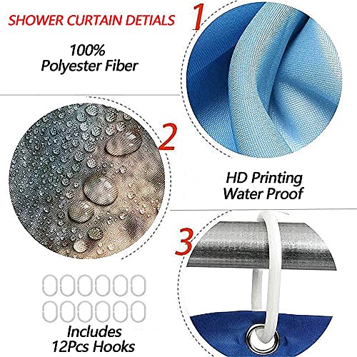 4Pcs Kids Shower Curtain Set For Bathroom Decor, Bathroom Sets With Shower Curtain And Rugs Non-Slip Mats Accessories, Science Physics Beige Fabric Shower Curtain With Hooks Polyester Machine Washable #TOP5