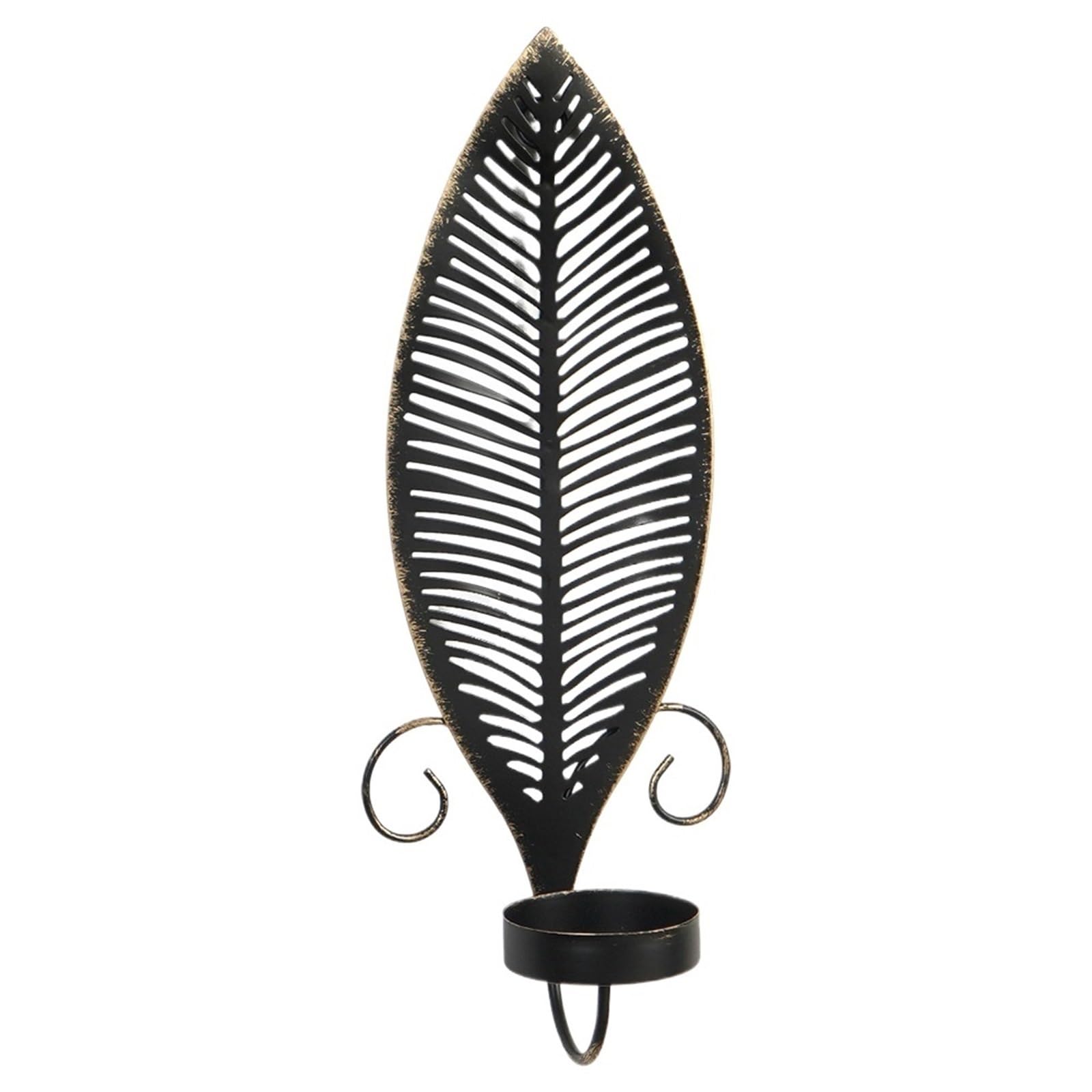 2pcs Iron Leaves Wall Mounted Candle Holder Retro For Living Room Home Decoration Candlestick For Candles