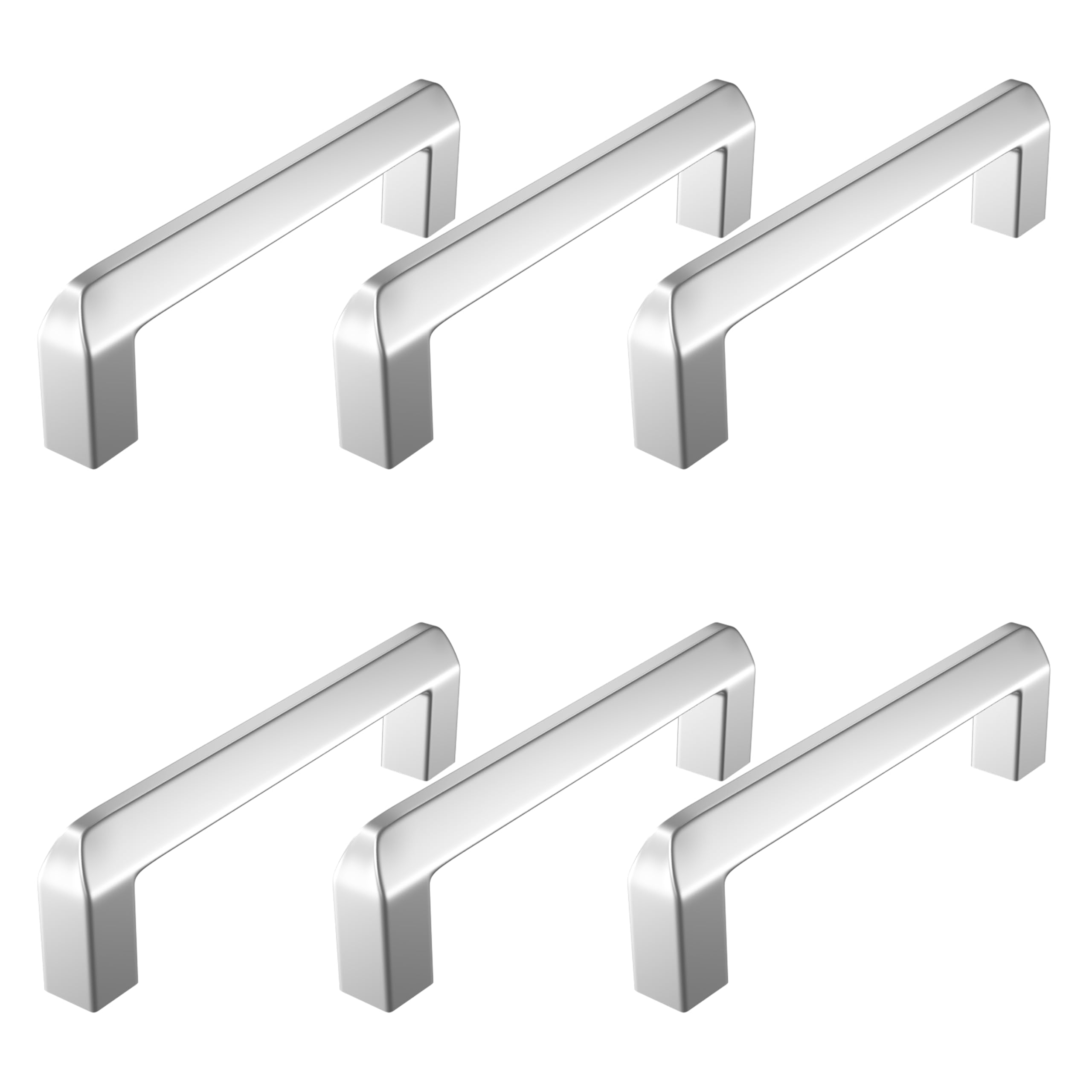 Atlantic Triangle Pull Handle Stainless Steel Glossy (Chrome Finish) for Kitchen and All Types Wooden Furniture Doors, Total Length: 5.50 inches, Hole to Hole - 128 MM,Pack of 6 PCS (B0CS6S1BYQ) Amazon Price History, Amazon Price Tracker