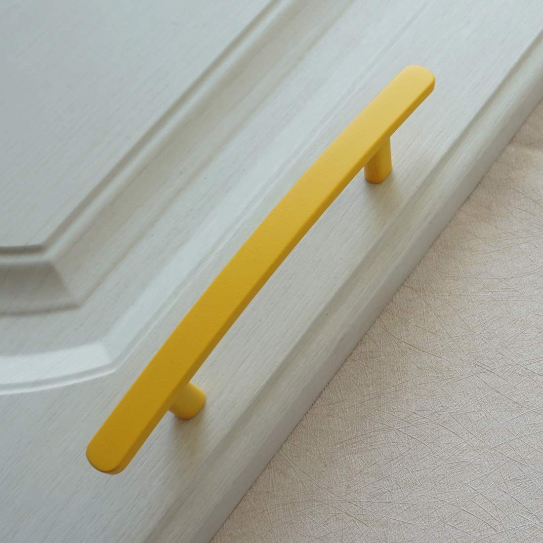LBFEEL 3" 3.78" 5" Yellow Knob Drawer Pulls Handle Kitchen Cabinet Door Handle Dresser Pull Handles 76 96 128mm (3.78" Hole Centers)