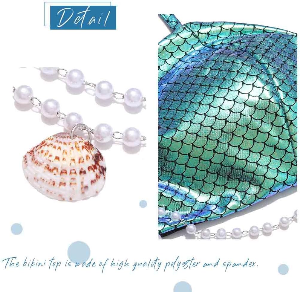 JEWEKY Mermaid Bikini Top Costume Shell Bra for Women - Image 5