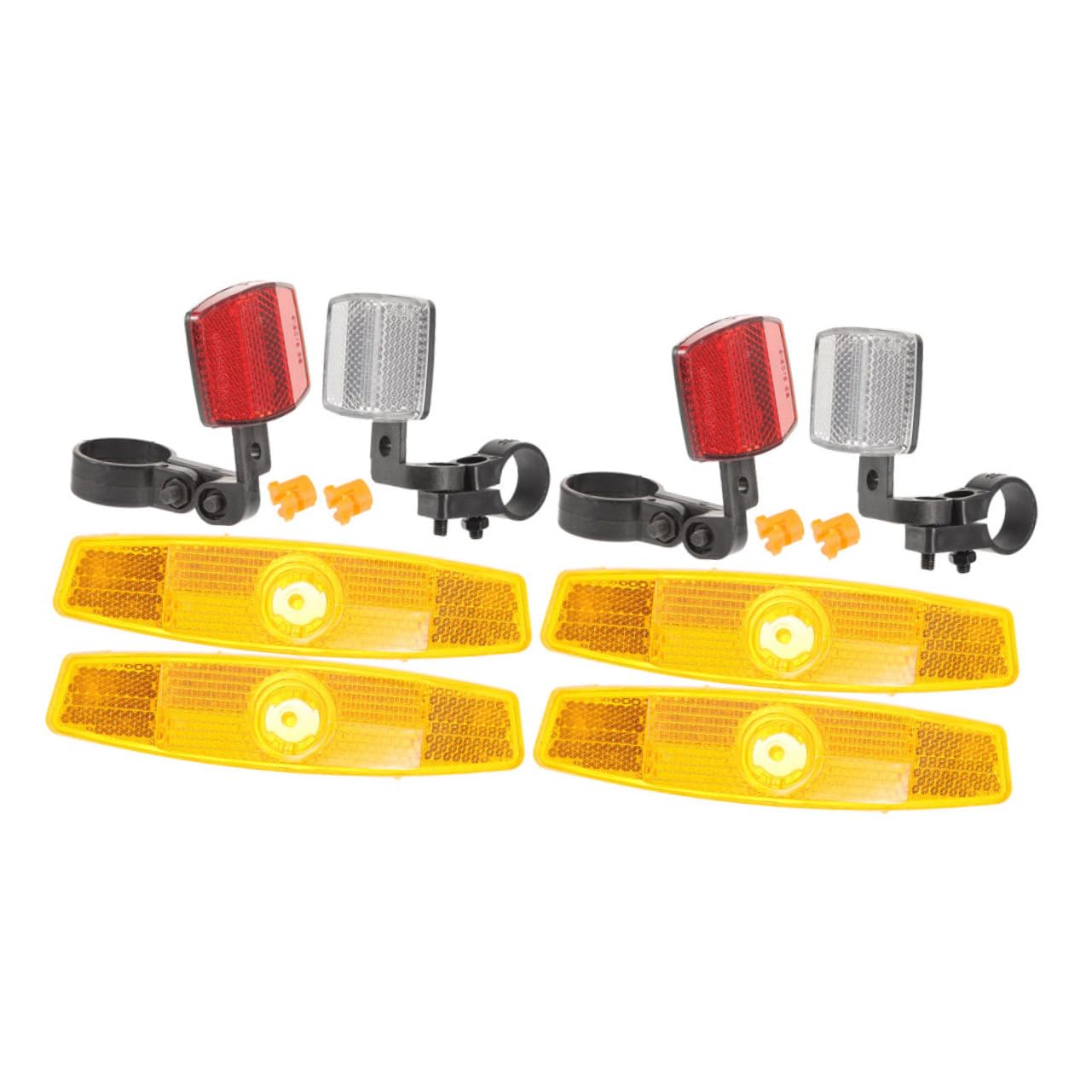 ifundom 2sets Reflectors Front Rear Kit of High Reflectivity Bike Frame Lights for Enhanced Night Safety Compatible Stylish Design for Improved Visibility