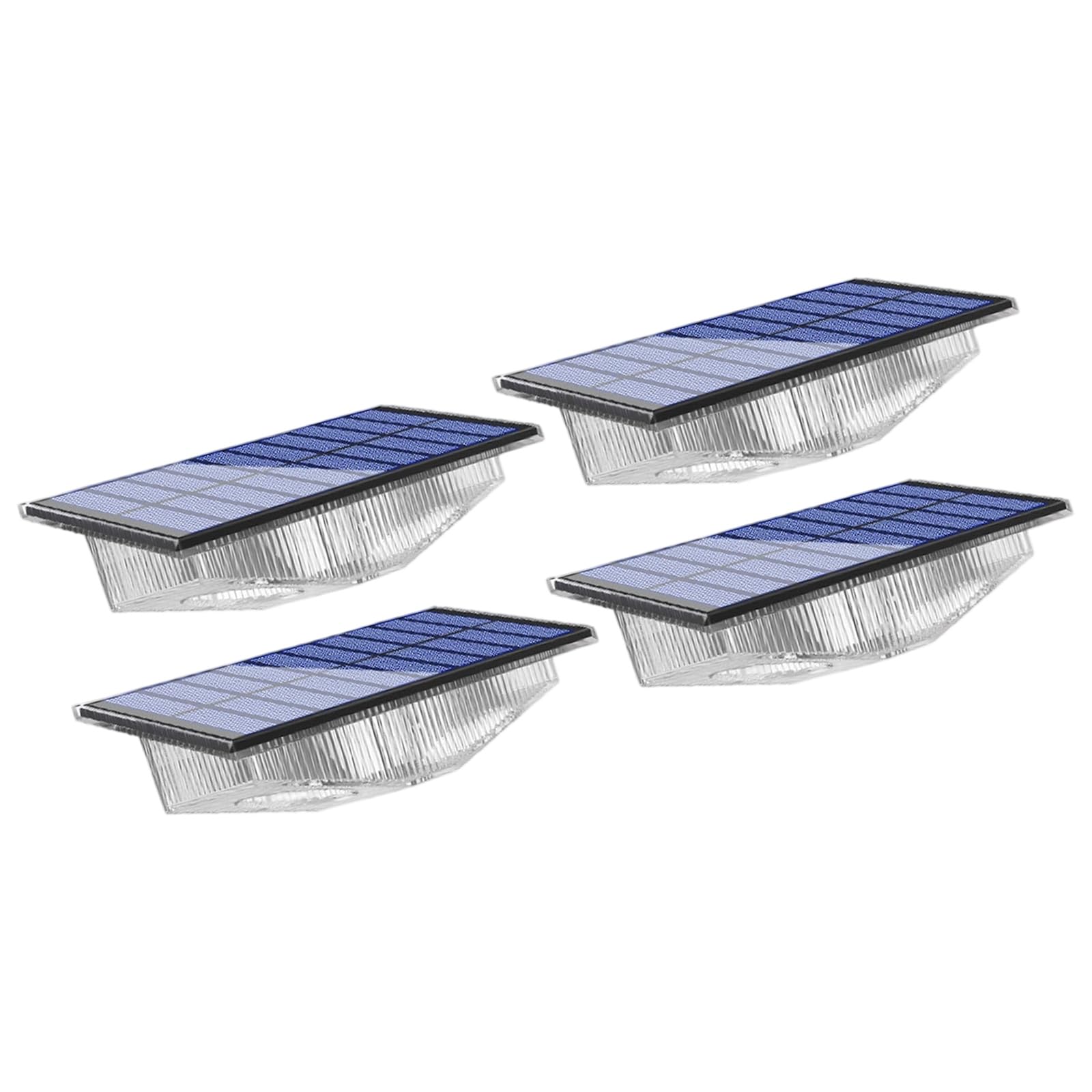 Jazuaiao 1 / 4Pcs Solar Fence Light Outdoor Waterproof Wall Lamps Garden Paths Decorative Lights for Garden Step Patio Stairs Solar Wall Light Waterproof Outdoor
