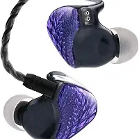 Fone De Ouvido Profissional Intra-auricular Celest Wyvern Preto 1DD Fone de Ouvido HiFi com Fio - Ideal para Jogos com Placa Frontal de Pintado à Mão, Cabo Removível 0,78 2 Pinos para Músicos