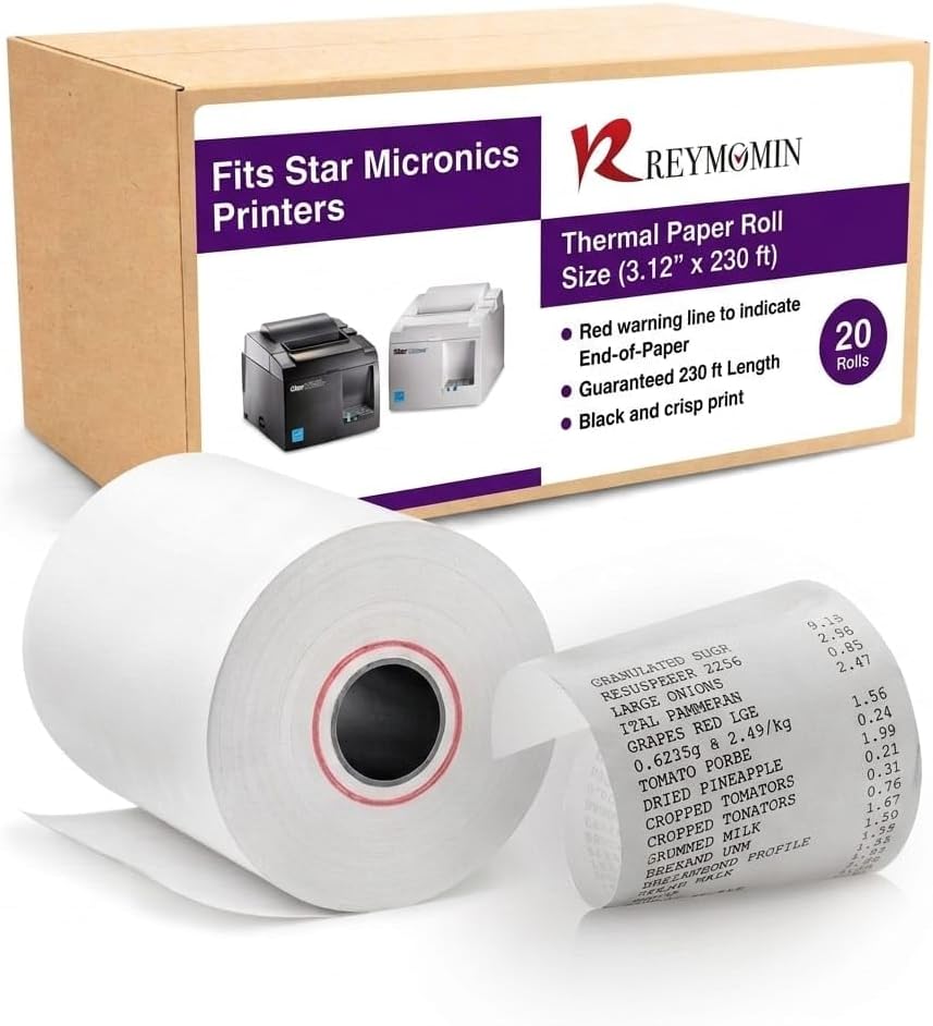 Receipt Paper Roll for Square Terminal Credit Card Machine -50 rolls