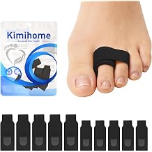 Kimihome Hammer Toe Corrector for Women - 10 Pcs Broken Toe Wraps - Hammer Toe Straightener - Toe Splints for Crooked Toes, Curled Toes, Bent Toes Multi-Size, Black