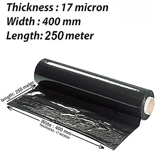 Set di rotoli di pellicola per pallet nera 400 mm