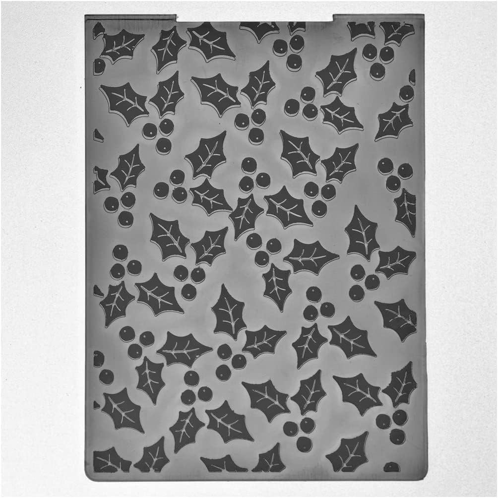 DDOUJOY Merry Christmas Leaves Berry Background Plastic Embossing Folders for Card Making Scrapbooking and Other Paper Crafts 2101021