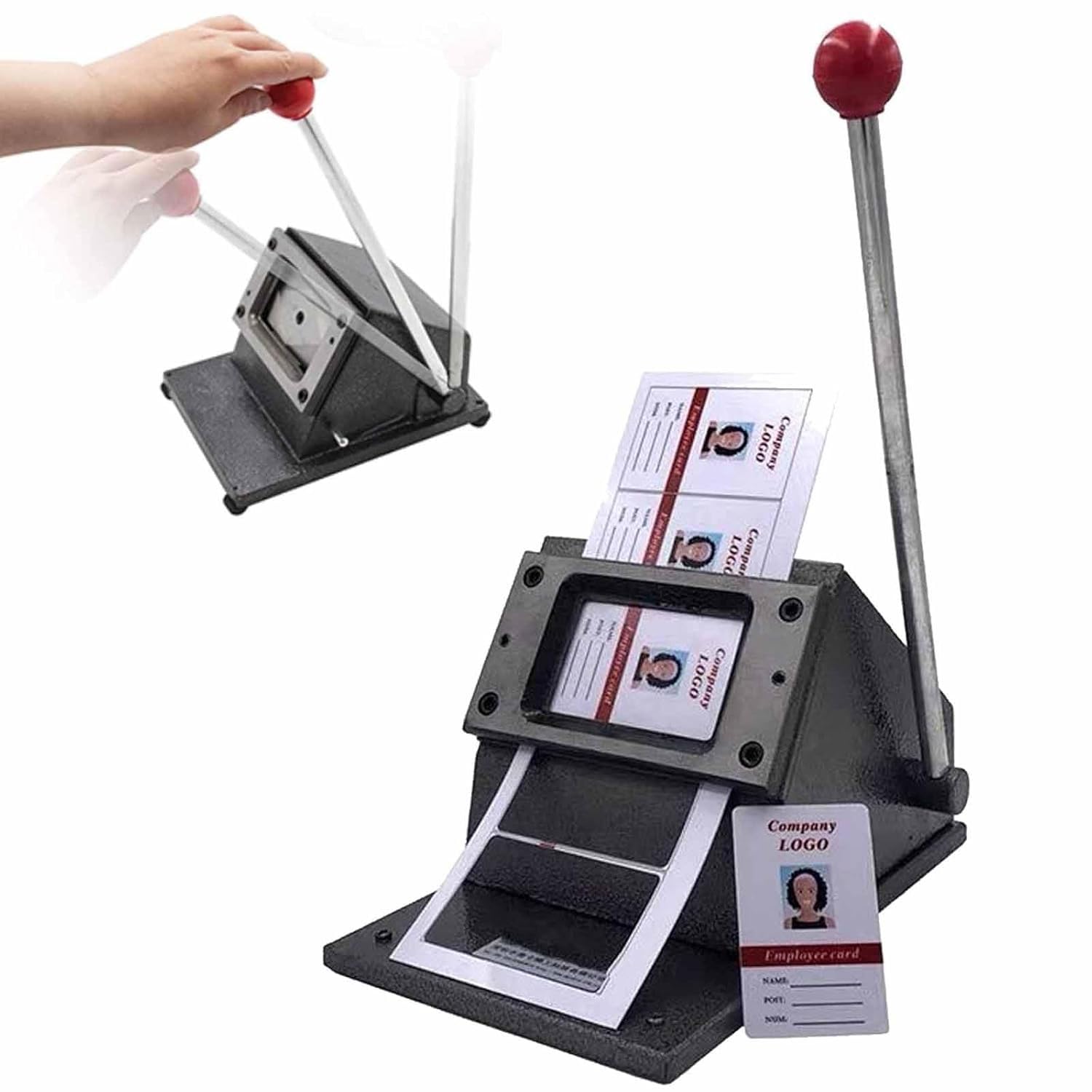 Ręczny obcinacz narożny do kart identyfikacyjnych, 86 x 54 mm, narzędzie do tworzenia identyfikatorów, przenośny, wytrzymały dziurkacz do wizytówek, do domu, biura, hotelu, firmy, sali