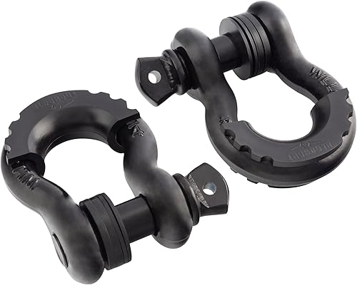 Miniatura 9 de Blackout XP Juego de grilletes de anillo en D con 45,000 libras de resistencia a la rotura, grilletes de 3/4 pulgadas de diámetro con pasador de