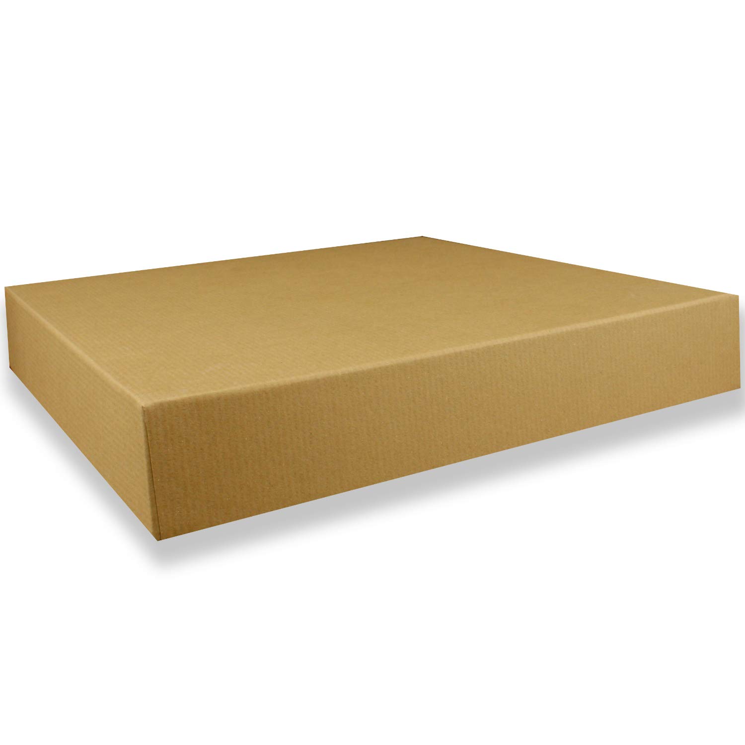100 kwadratowych pudełek prezentowych – papier typu kraft z pokrywką – wymiary wewnętrzne: 24 x 24 x 4 cm – pudełko prezentowe, pudełko do przechowywania, pudełko na zdjęcia, pudełko archiwalne,