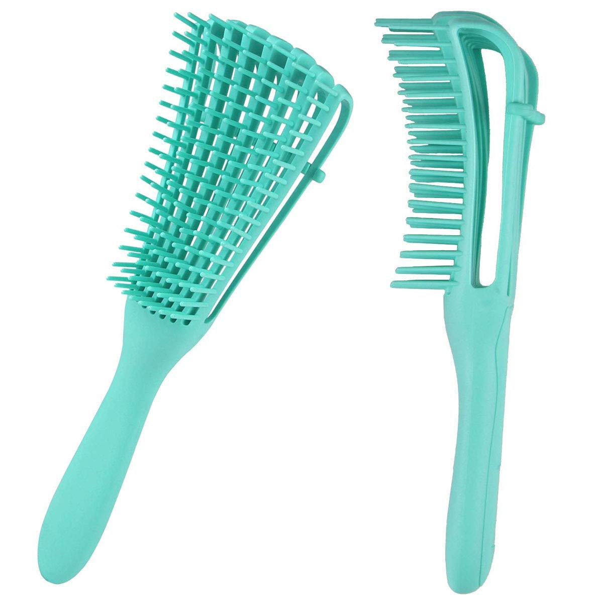 SHOWAY Detangling Brush for Curly Hair,Hair-Detangler for Afro Textured 3a to 4c Kinky Wavy for Wet/Dry/Long Thick Curly Hair, Improve Hair Texture-Easy Clean - (Green-1 Pack)