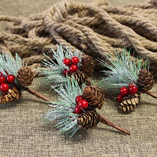 Pics de Noël de baies rouges et pommes de pin pour arrangements - 4