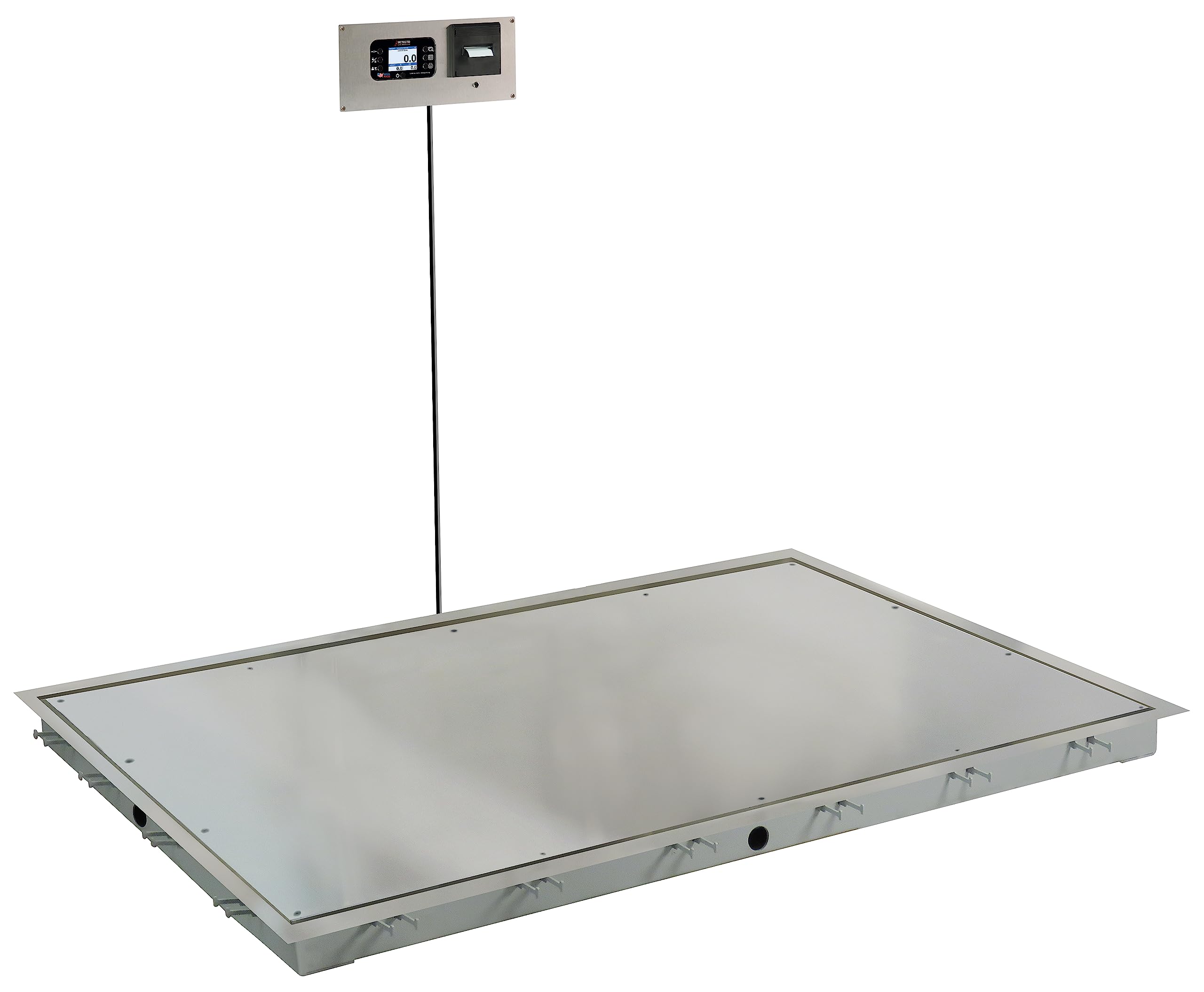 Detecto ID-4836S-855RMP Solace in-Floor Dialysis Scales 48x36 SS Deck 855 Recessed Wall-Mount Indicator w Printer