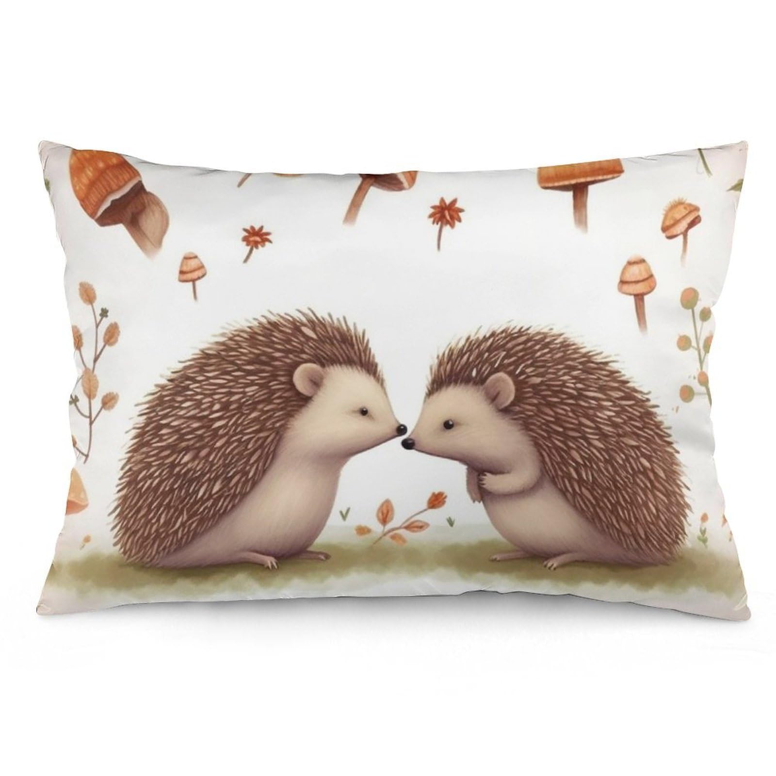 NTVOWPZO 2 Pack Decoration Throw Pillow Covers 12 "x20 Pillowcases Covers Nature Lovely Hedgehog Lovers Pillowcases Modern Farmhouse Home Decor Sofa Cushions Covers for Couch Bed Living Room