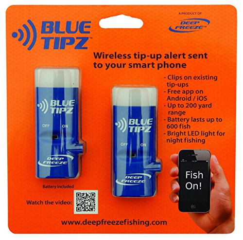 Deep Freeze Fishing BTT-12 BlueTipz Transmitter (2-Pack) Wireless Transmitter for Smartphone Tip-Up Alert