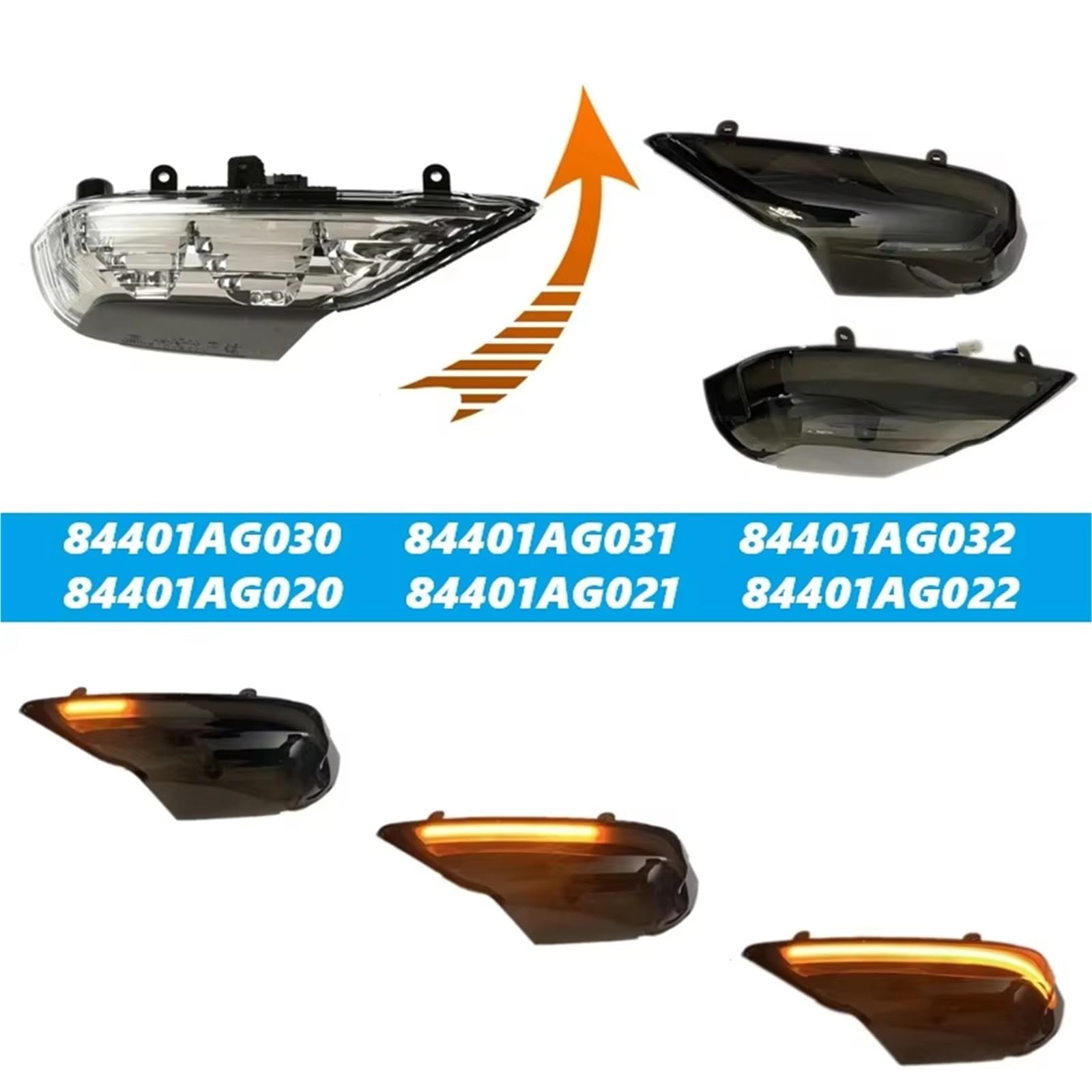 Indicatori Direzione laterali Per Subaru Per Forester Per SG | 2006-2008 84401AG030 84401AG031 84401AG020 Aggiornamento Segnale Luminoso Svolta A LED Dinamico