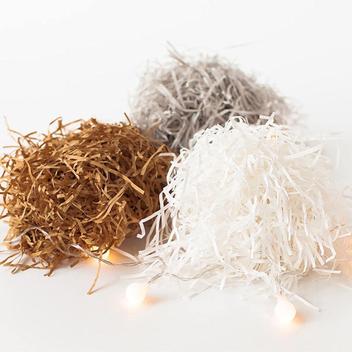 SHERCHPRY Gekleurd Raffia Vulpapier - 2 Zakken, 200g, Lichtroze En Roze, Gekreukt, Voor Cadeauverpakking En Bruiloft Decoratie
