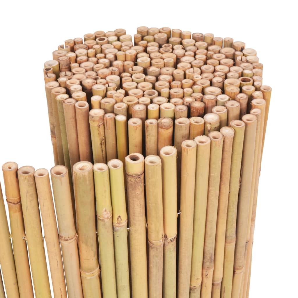 Ogrodzenie ogrodowe z bambusa 300 x 100 cm, naturalne, elastyczna osłona przed wzrokiem z okrągłego bambusa, do ogrodu, na taras, balkon, idealne do ograniczenia, ochrona przed wiatrem