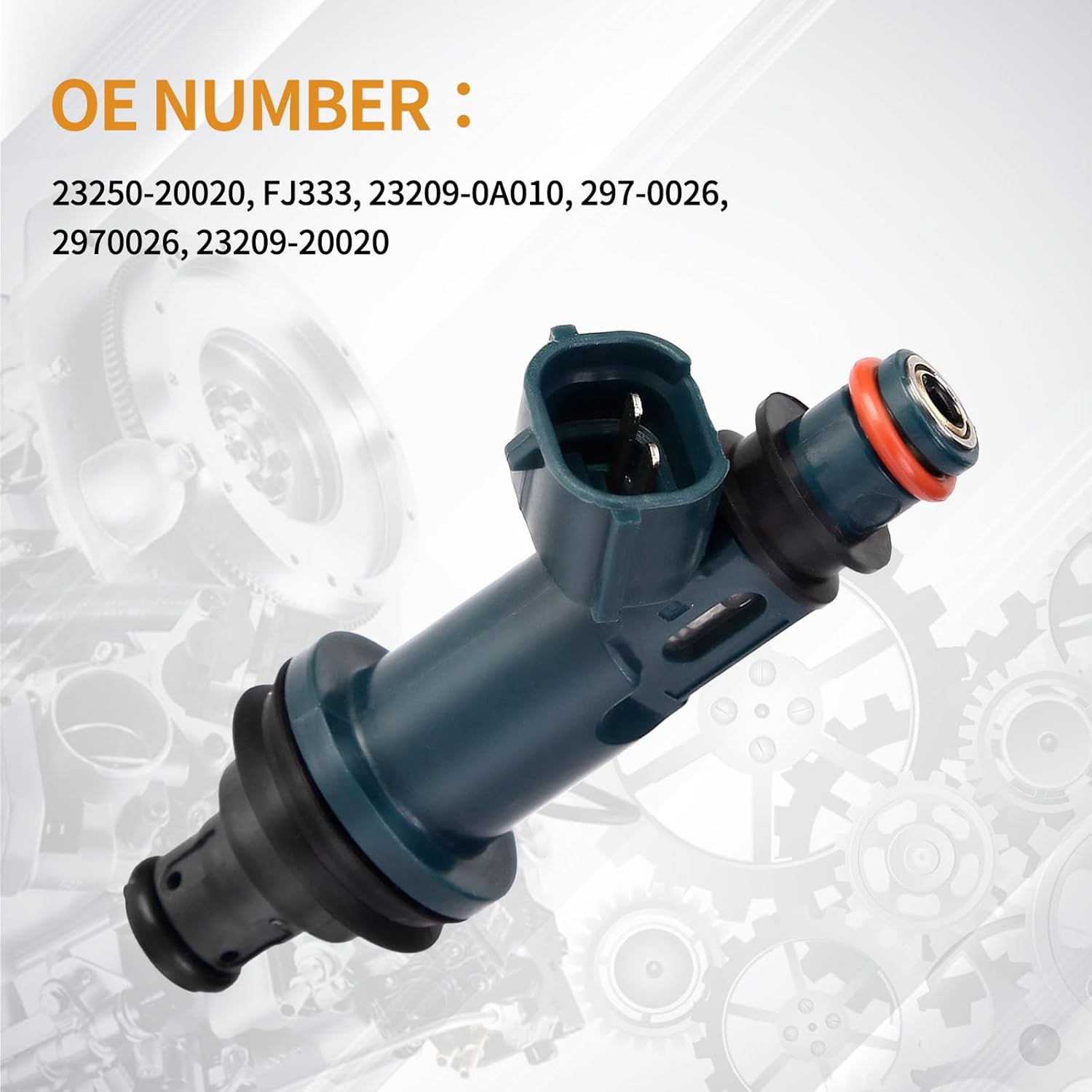 Set of 6 Fuel Injectors, 23250-20020 Injector for Lexus ES300 99-01, RX300 99-03, for Toyota Solara 99-03, Sienna 98-03, Highlander 01-03, Camry 98-01, Avalon 98-04 V6 3.0L 23209-20020, 2 Holes