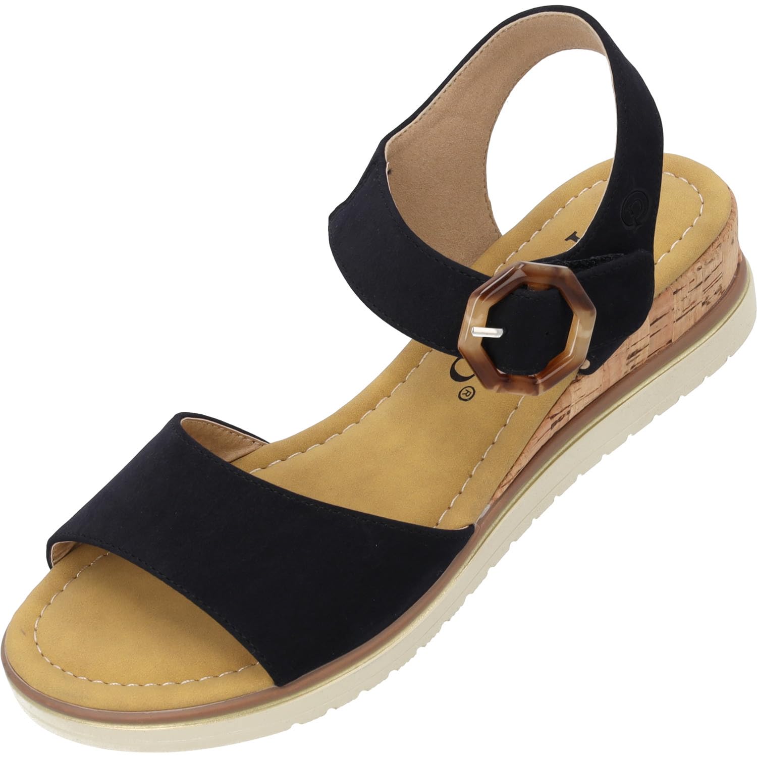 Palado Damen Sandaletten Impures - modische Sandalen - elegante Sommerschuhe mit Keilabsatz - bequeme Schuhe mit verstellbarem Riemen