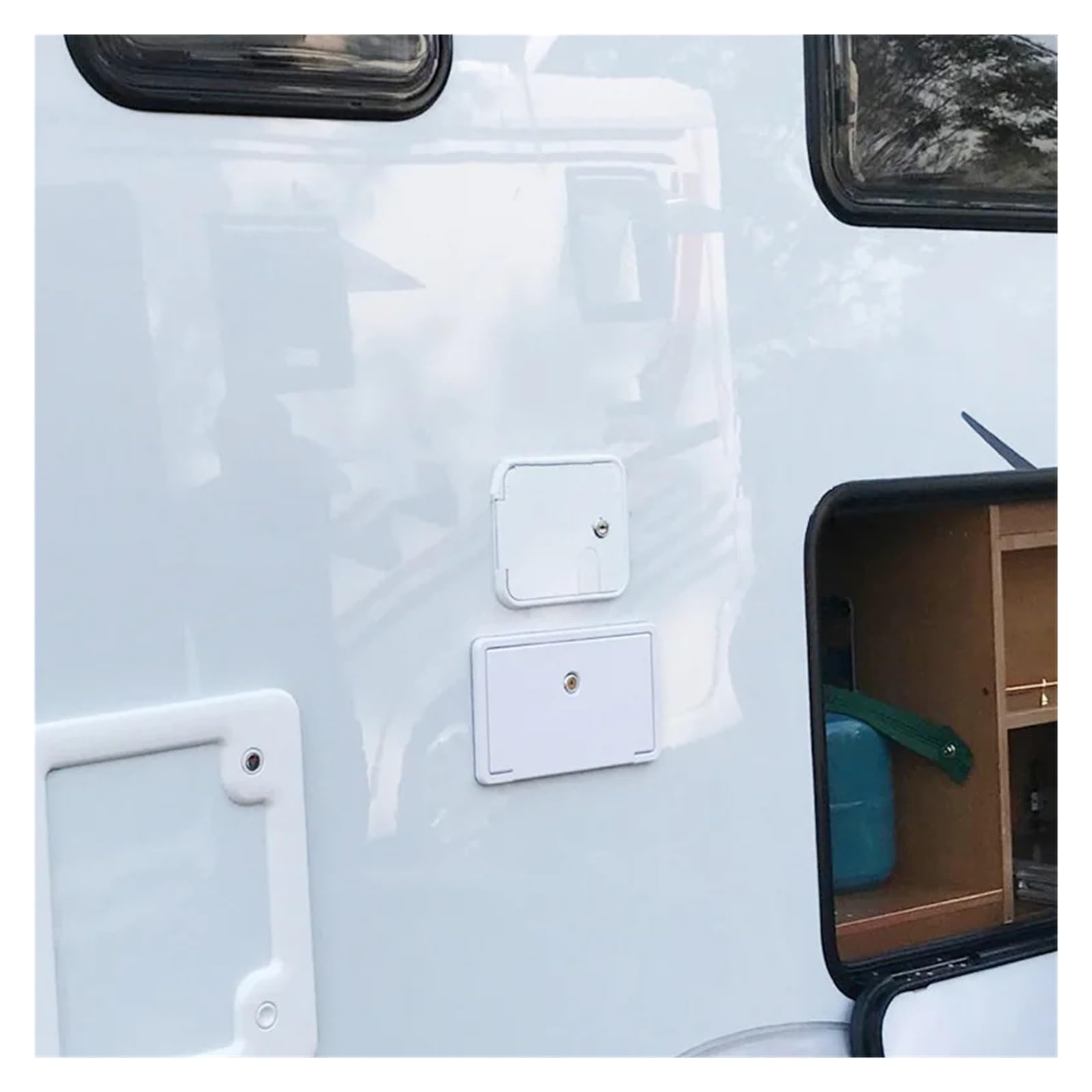 RV-Luketür, wasserdicht, weiß, UV-beständig, ABS, abschließbar, for Wohnwan, Wohnmobil, Teile, Luke, Wohnmobil, Nachrüstung, Zubehör Zubehör für Wohnmobilteile, 1005005096732863