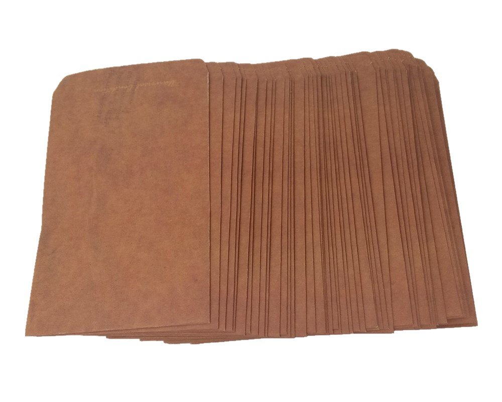 Honbay 50pcs Retro Style Brown Kraft Paper Envelops Postcard Invitation Letter Stationery Paper Bag Vintage Air Mail Gift Envelope
