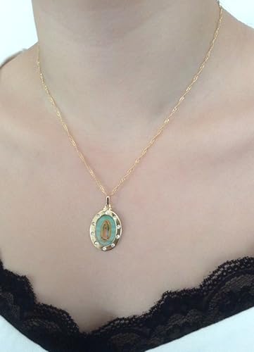 Miniatura 6 de La Virgen de Guadalupe Medal Necklace 17.2 Inches Spiral Chain