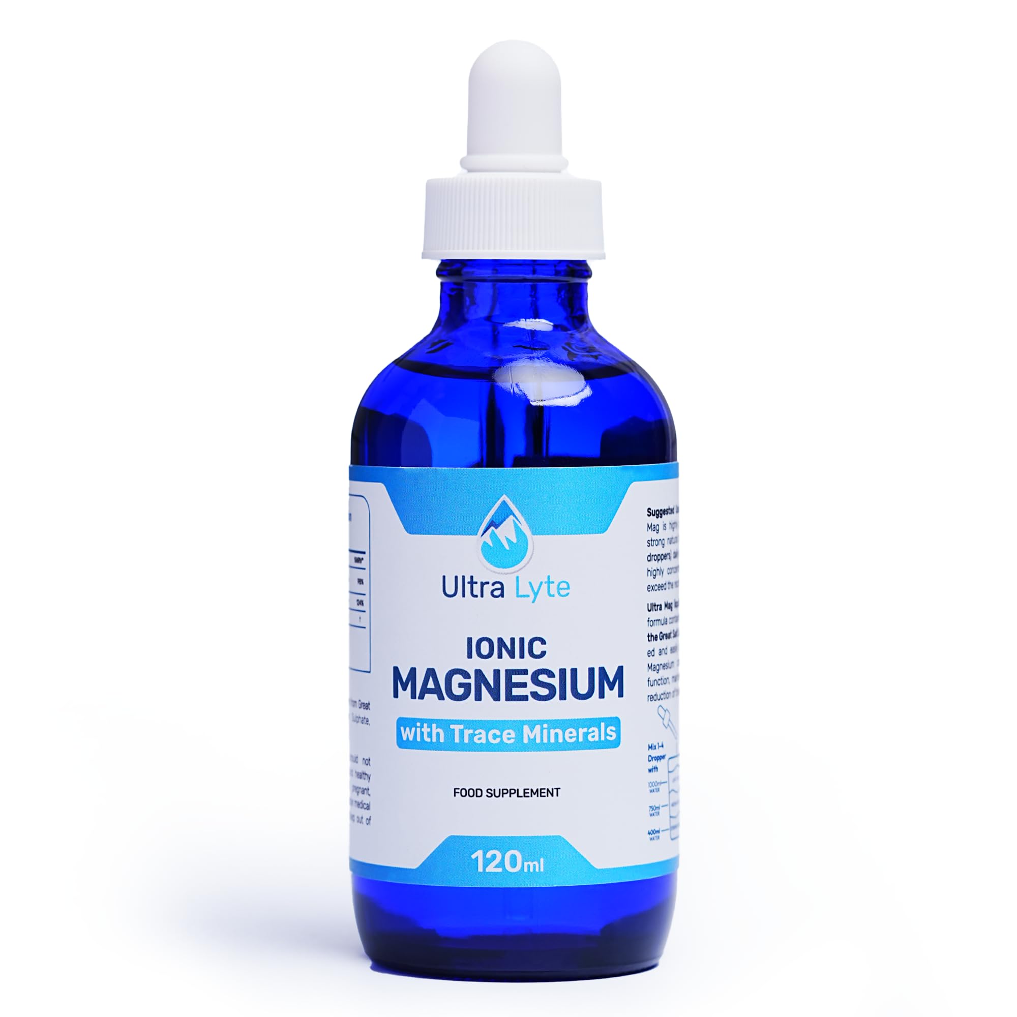 Ultra Mag Ionic Magnesium Supplement – 118ml Food Supplement – Concentrated 400mg Liquid Minerals – Reduce Tiredness & Fatigue – Supports Electrolyte Balance & Muscle Function