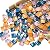 Mosaic Tiles 225 Pieces / 200 g Pack of Crystal Glass Mosaic Mosaic Tile Supplies for Home Decoration, DIY Crafts, Plates, Picture Frames, Flowerpots – 1x1 cm Square Tiles (Hong Kong Style)