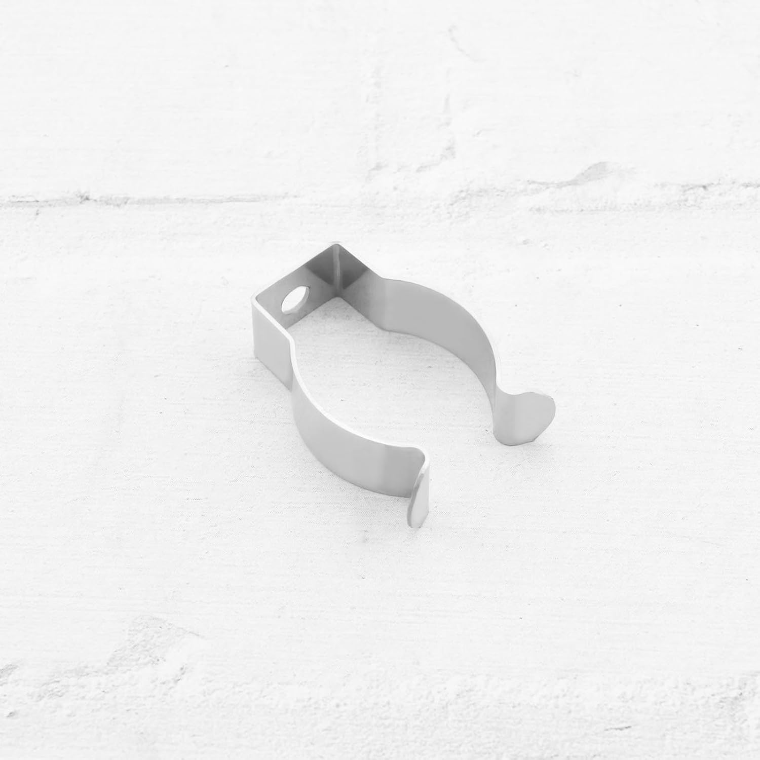 20pcs T8 Stainless Steel Thickened Stainless Steel Pipe Clamp U Clips Holder Bracket for LED Light Tube, LED Fluorescent Tube Mounting Accessories