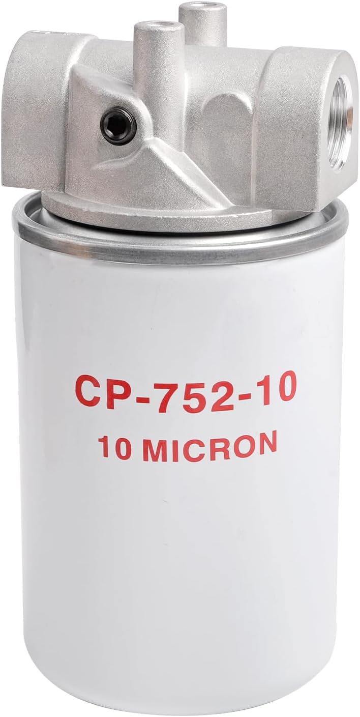 Hydraulic Oil Filter 10 Micron - 20 GPM Flow Rate, 200 PSI Max Pressure, 1"-12 UNF Thread | Spin-On Filter Housing for Log Splitters Replaces# 120-818, 723-0405, 221006 Oil Filter Kit