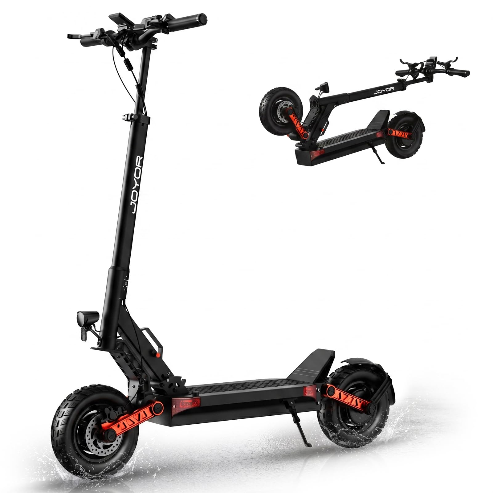 JOYOR S5 Electric Scooters for Adults,1200W Peak Motor,37 MPH Top Speed,Front and Rear Disc Brakes,35 Miles Range Long Range,10" Off-Road Tires UL Certified Scooter for Adults