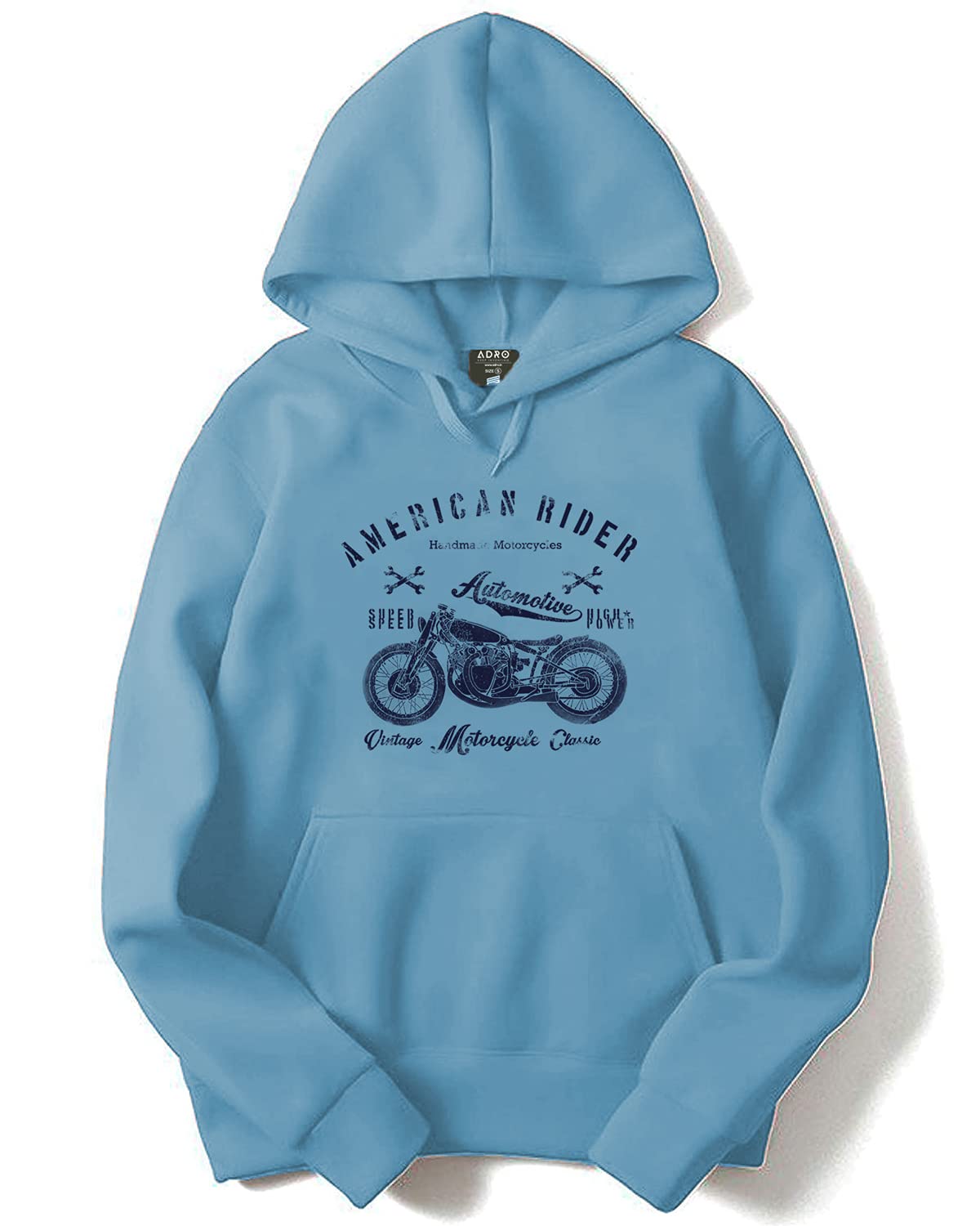 ADROMen's American Rider Biker Printed Cotton Hoodies