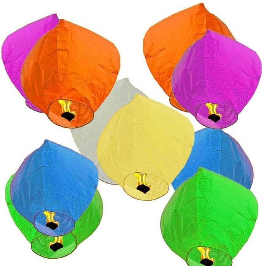 NAITH NT-11 Multicolour Wishing Hot Air Balloon/Flying Night Sky Candle Lanterns for Diwali/Christmas/Marriage/Birthday/All Festival (Mix Colour) Pack of 5