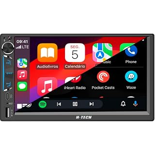 HT-5125CA Central Multimídia 7 Polegadas IPS — CarPlay e Android Auto com ou sem fio