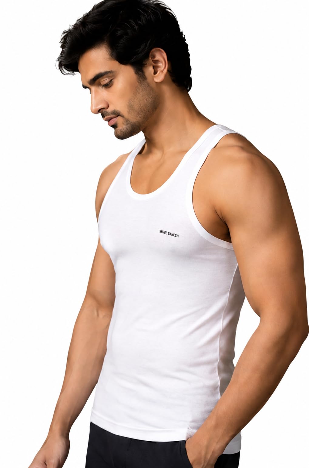 Men's Anti-Pilling Pure Cotton Vest-image-11