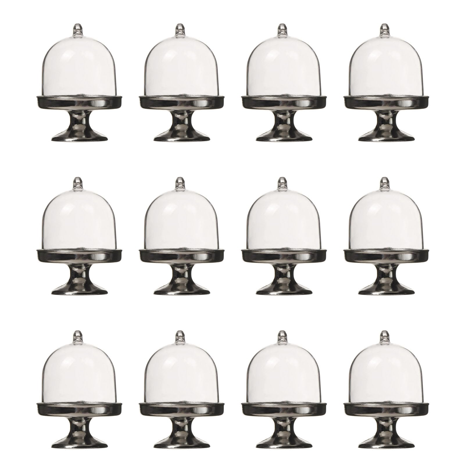 Yhplxyuus Creative Wedding Box Set of 12 Cake Stands with Lid Holder for Cheese Macaroons Dessert Coconut CupCake Holder Cake Stand
