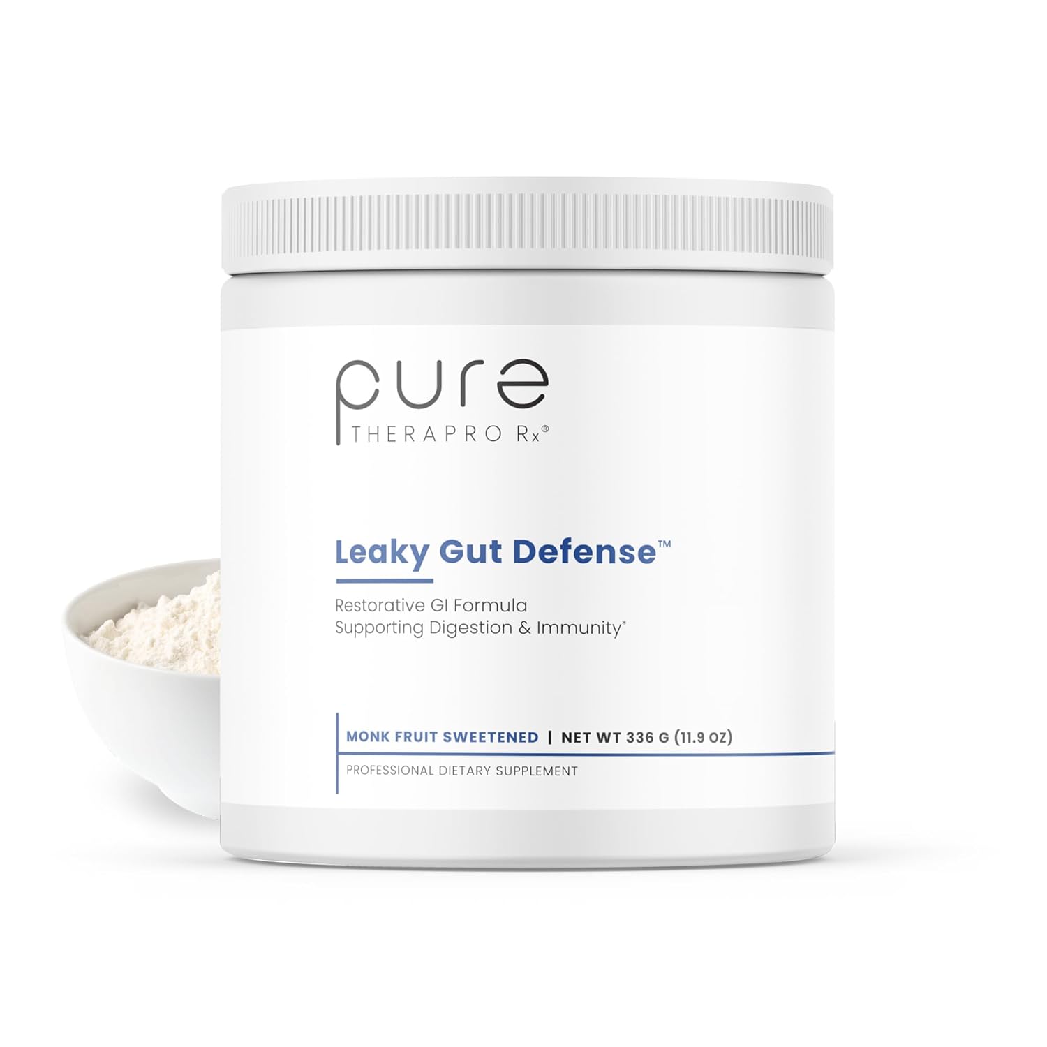 Pure Therapro Rx Defesa do Intestino Vazada - Suplemento para Saúde Intestinal com L-Glutamina, Extrato de Raiz de Alcaçuz, Folha de Aloe, Arabinogalactano - (30 Porções, 168g) - Imagem 8