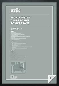Cornice Grande Per Poster 61x91.5cm Bianca - Per Maglie Calcio E Quadri, In MDF