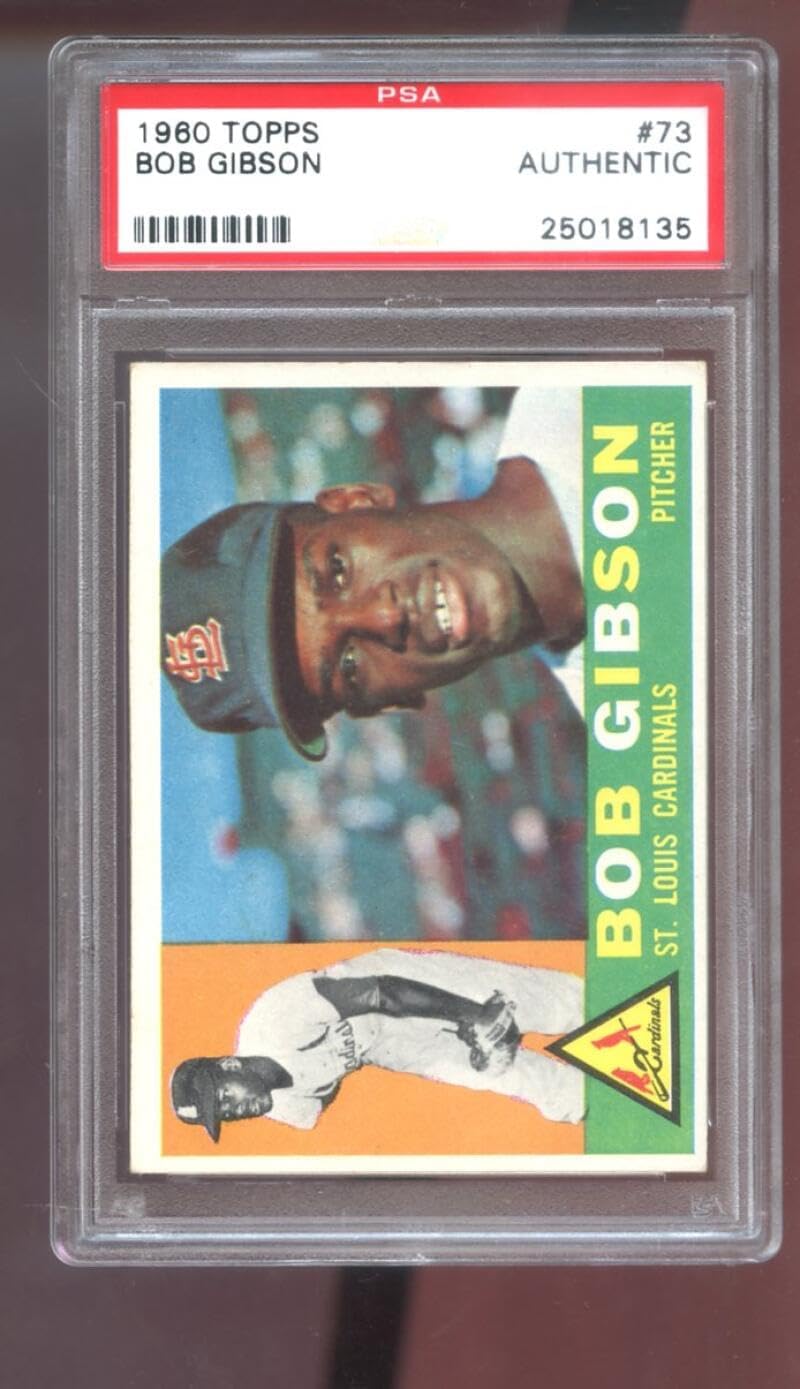 1960 Topps #73 Bob Gibson PSA AUTHENTIC Graded Baseball Card MLB St. Louis Cardinals