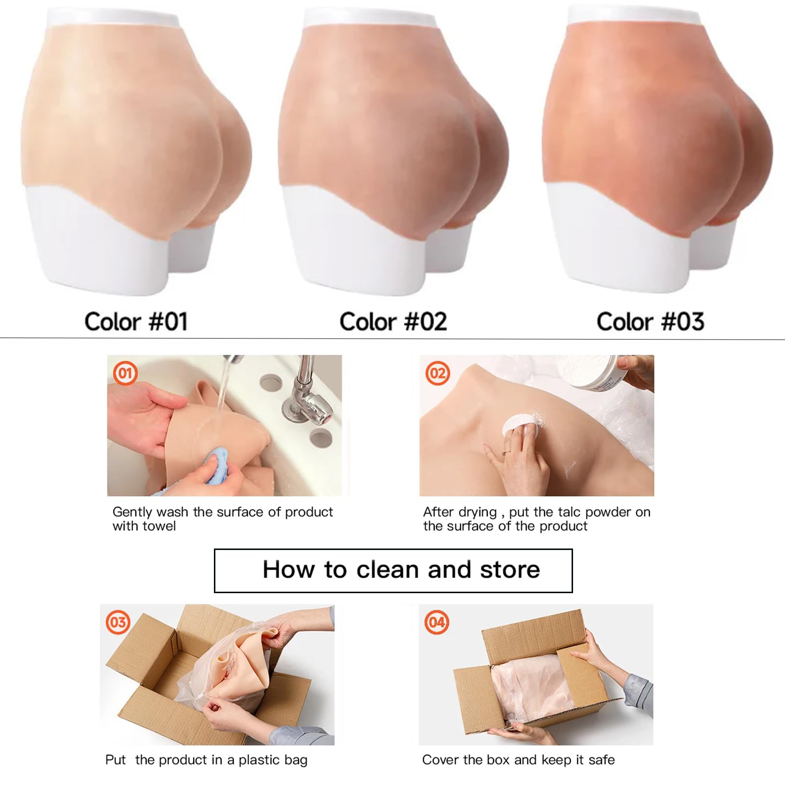 Finto sedere Enhancer intimo a vita alta per le donne, cuscinetto glutei in silicone per curve istantanee, comodo da indossare tutti i giorni