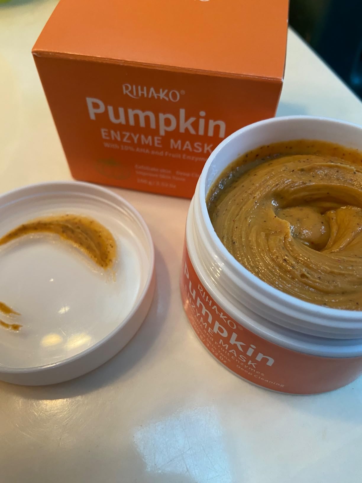 RIHAKO Easter Pumpkin Enzyme Face Mask Skincare| Brightening Exfoliating Facial Mask For Dead Skin,Dullness Dark Spots, Uneven Skin Tone,Large Pores and Brightens Skin