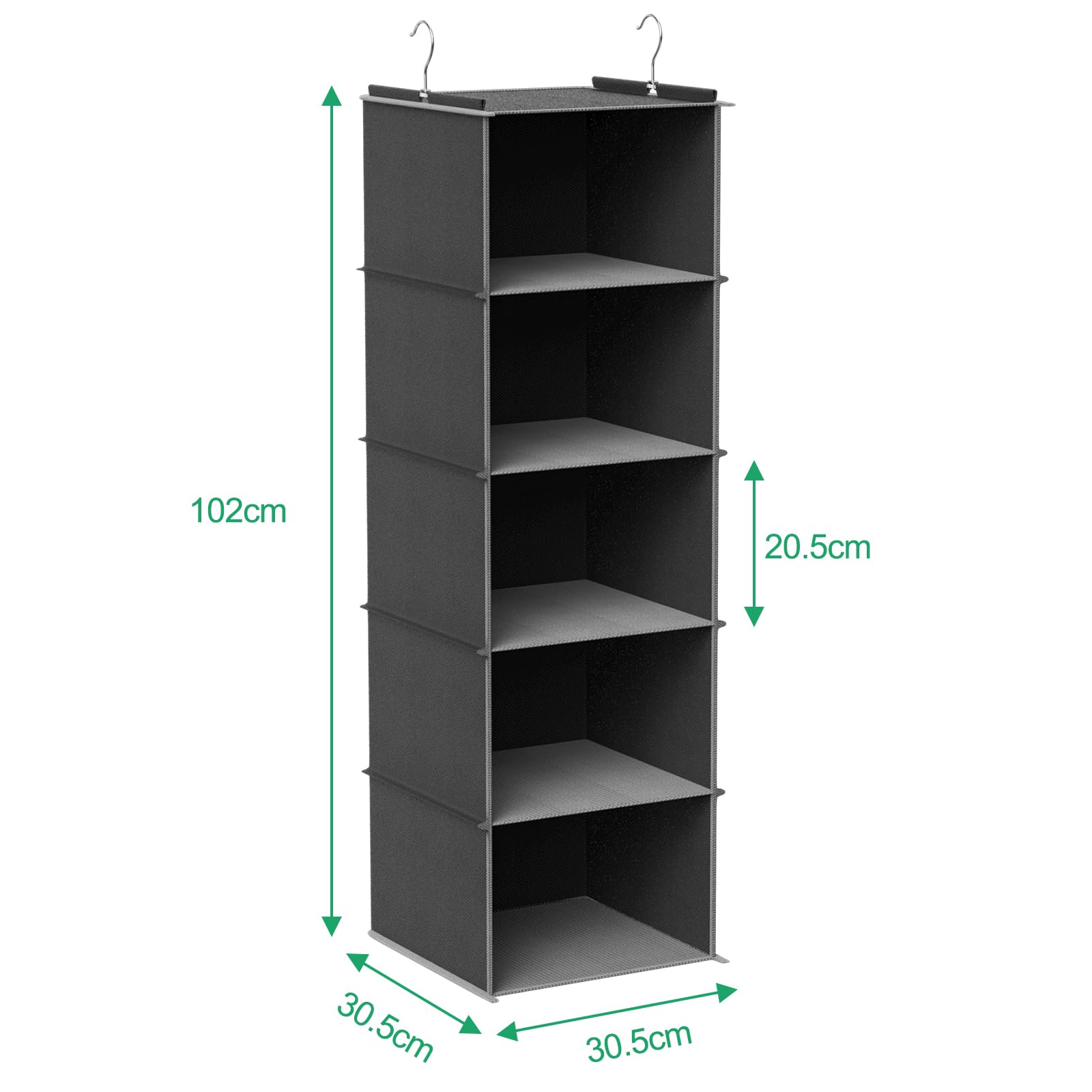 FCHERP Organizzatore Porta con 5 scomparti, Organizer per Porta di Grande Capacità, Organizer per Armadio Sospeso a Distacco Contatto, in Camera da letto, Cucina, Bagno, Campeggio