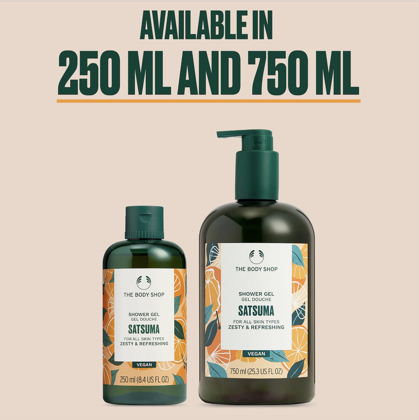 The Body Shop Satsuma Shower Gel, 25.3 Fl Oz