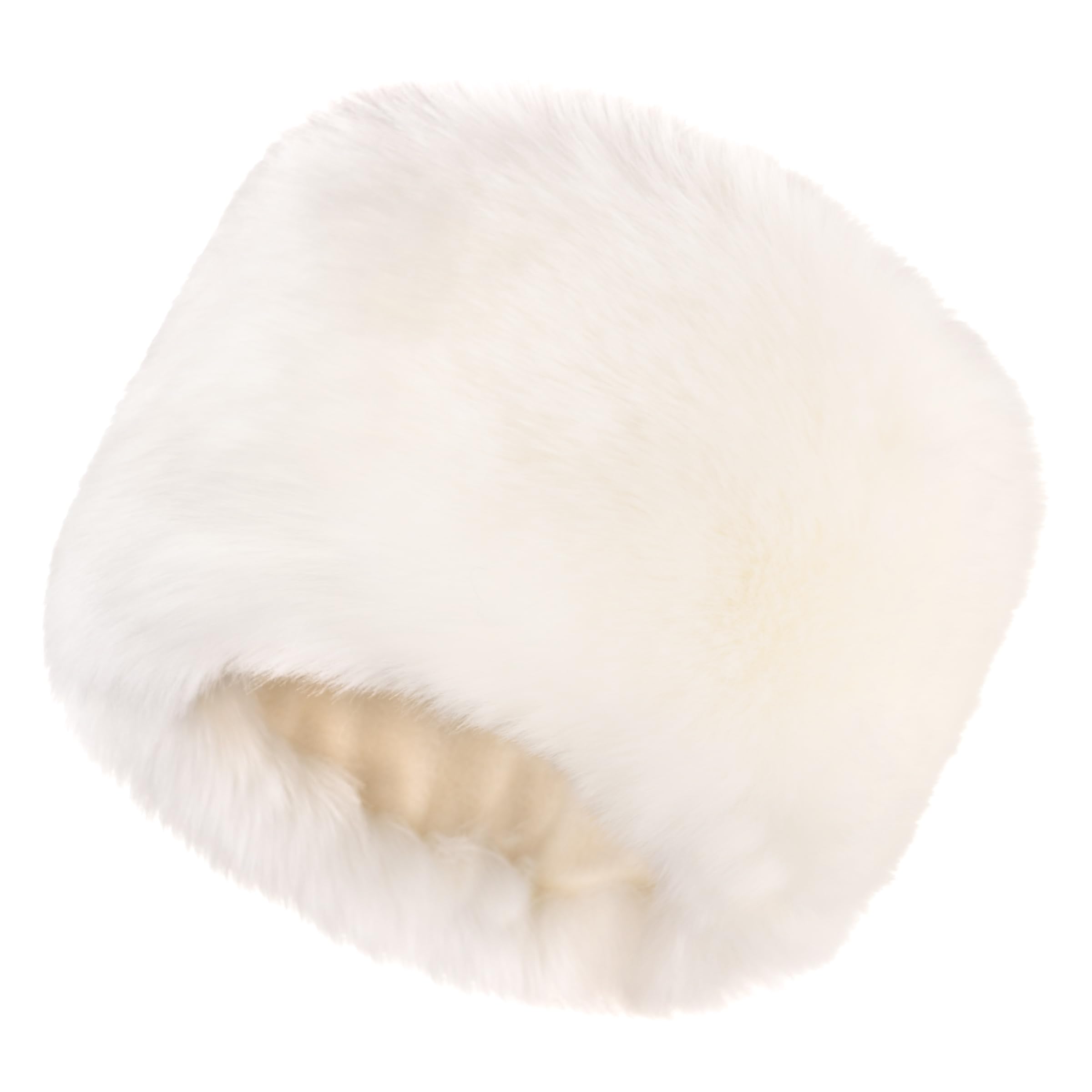 Futrzane Women's Ecru Siberian Siberian Cossack Hat - Russian Fur Hats For - Fluffy Winter Hat (S, )