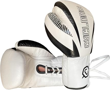 Cyclone Legion Hakiki Deri Boks ve Kick Boks Eldiveni Beyaz